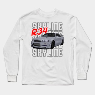 Nissan Skyline GTR R34 Long Sleeve T-Shirt